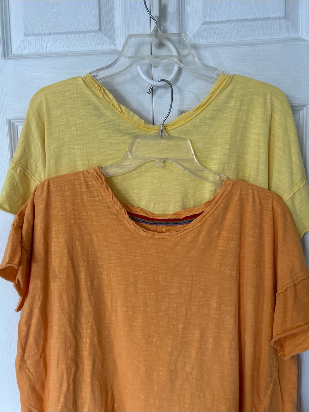 Pilcro Short-Sleeve Boxy Tees in Orange and Yellow bundle of 2 size L - Picture 2 of 10